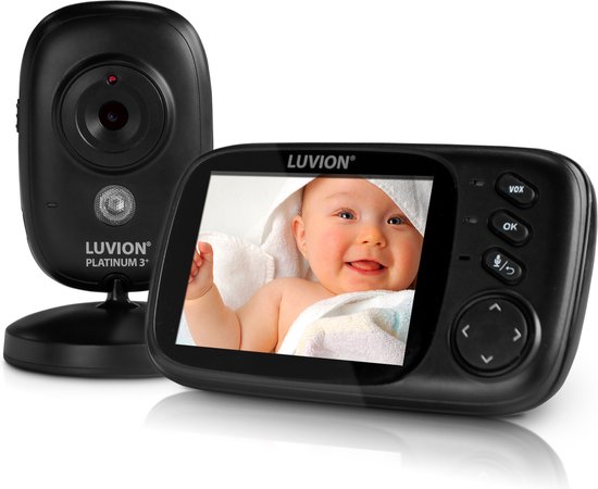Luvion Platinum 3+ Black babyfoon met camera en nachtzicht