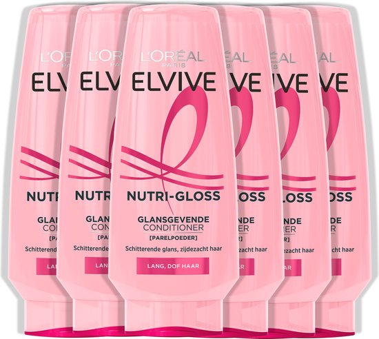 L'Oréal Paris Elvive Nutri-Gloss Conditioner verpakking van 6 x 200 ml