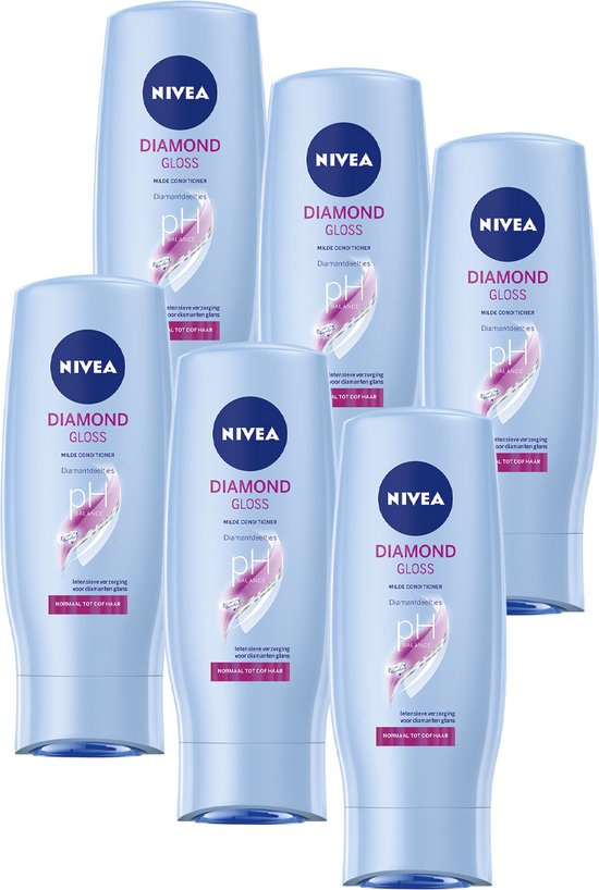 NIVEA Diamond Gloss Conditioner verpakking van 6 x 200 ml