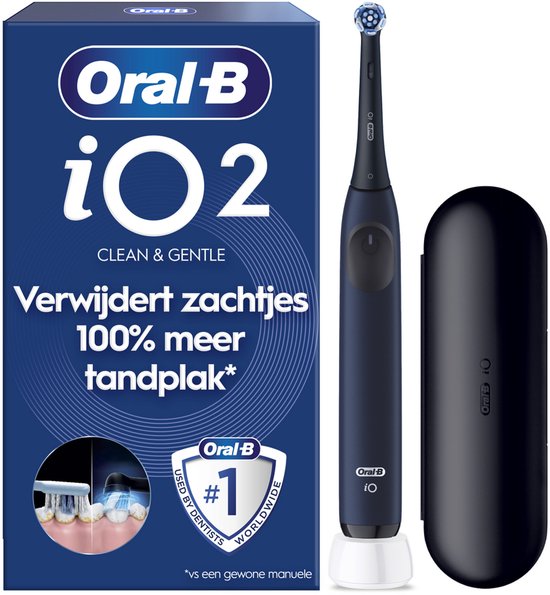 Oral-B iO2 elektrische tandenborstel in Dark Blue met reisetui