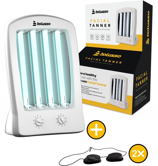 Bolusso Gezichtsbruiner mini zonnebank voor gezicht en decolleté