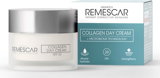 Remescar Collageen Dagcreme SPF 20 in een pot van 50 ml