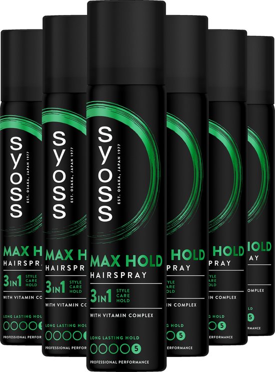 Syoss Max Hold Spray voordeelverpakking van 6x 300 ml