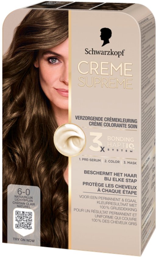Schwarzkopf Creme Supreme haarverf in de kleur Natuurlijk Lichtbruin