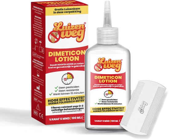 LuizenWeg luizenshampoo met 97 procent dimeticon en kam