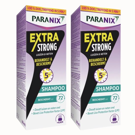 Paranix Extra Strong luizenshampoo duopak met luizenkam