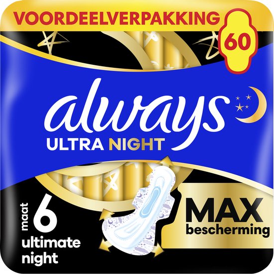 Always Ultimate Night maandverband maat 6 met vleugels