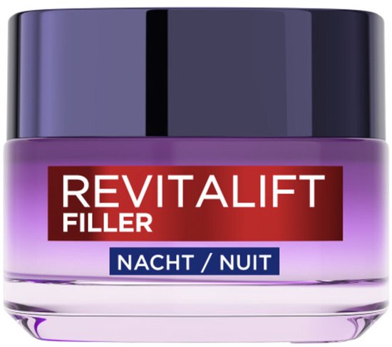 L'Oréal Paris Revitalift Filler nachtcrème in een pot van 50 ml