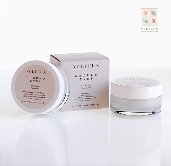 Velveux natuurlijke oogcrème tegen rimpels, wallen en donkere kringen