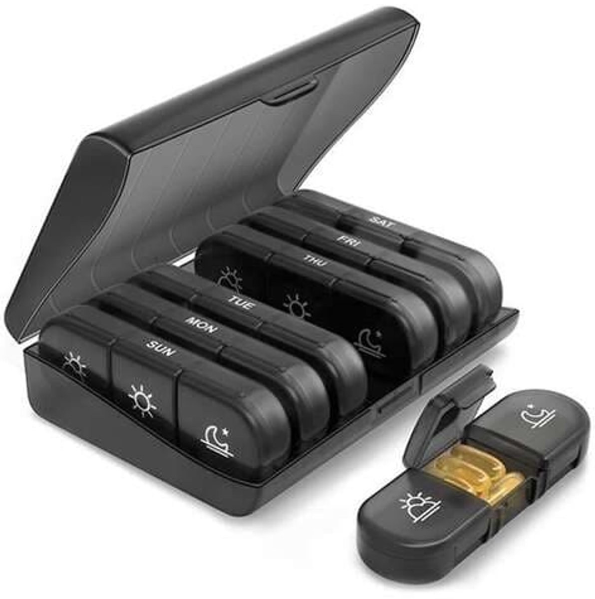 Pillendoosje Pillbox voor 7 dagen in een compact reisformaat