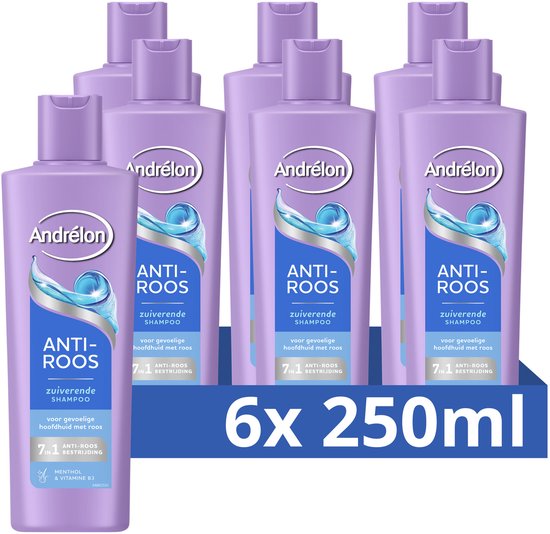 Andrélon Anti-Roos Shampoo met menthol en vitamine B3, 250 ml