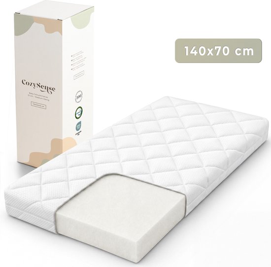 CozySense Babymatras 70x140 met katoenen hoes