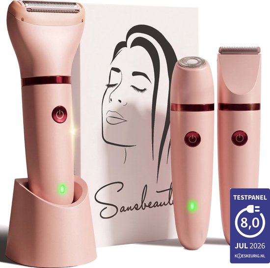 Sansbeauté Ladyshave 3-in-1 voor gezicht, oksels, benen en bikinilijn