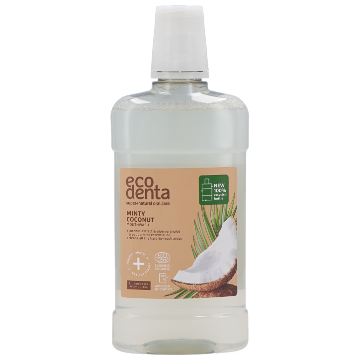 Ecodenta Mondwater Kokos & Munt flacon van 500 ml