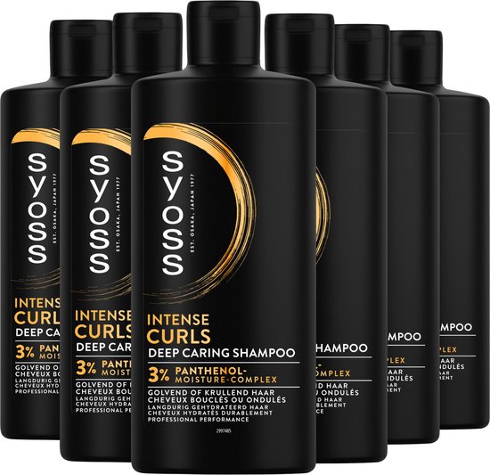 SYOSS Intense Curls Shampoo voordeelverpakking van 6x440 ml