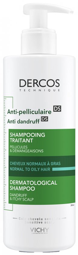 Vichy Dercos Technique Anti-Roos DS Shampoo voor normaal tot vet haar, 390 ml