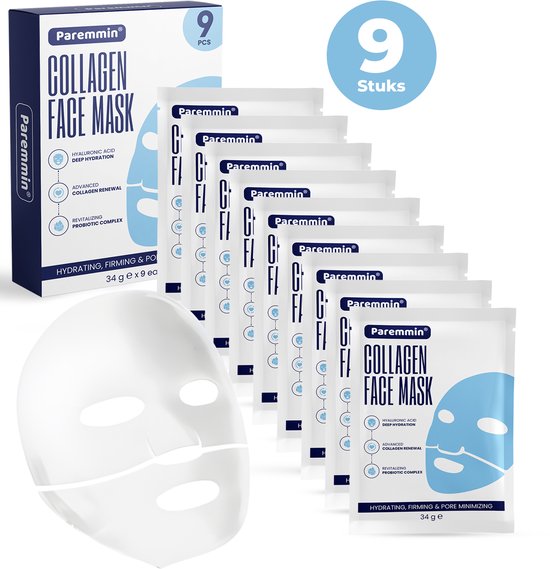 Paremmin Bio-Collagen Gezichtsmasker, verpakking van 7 stuks