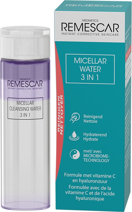Remescar Micellair Water 3 in 1 met vitamine C en hyaluronzuur