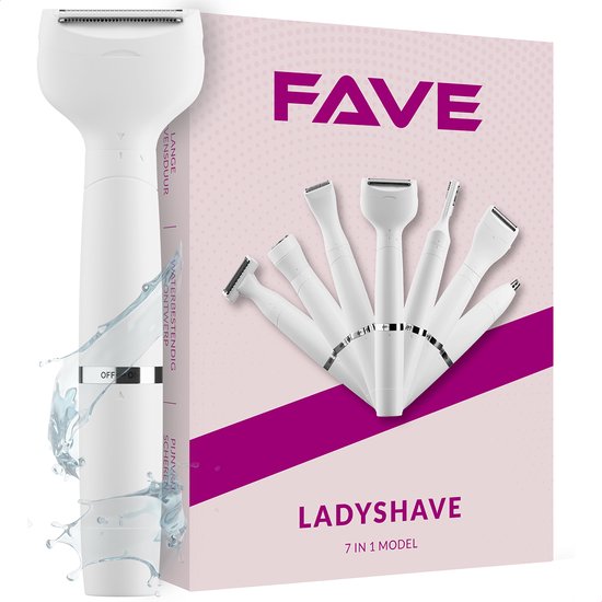 FAVE Ladyshave 7-in-1 Pro Series met opbergzakje