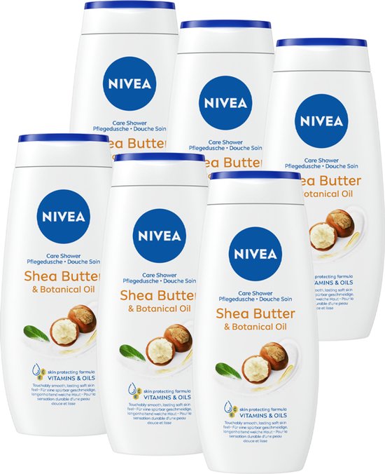 NIVEA Shea Butter & Botanical Oil douchegel, fles van 250 milliliter