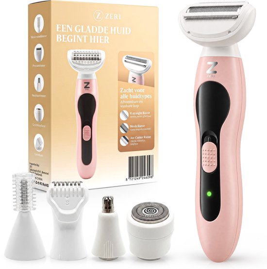 Zeri Ladyshave voor vrouwen 5-in-1 nat en droog scheerapparaat