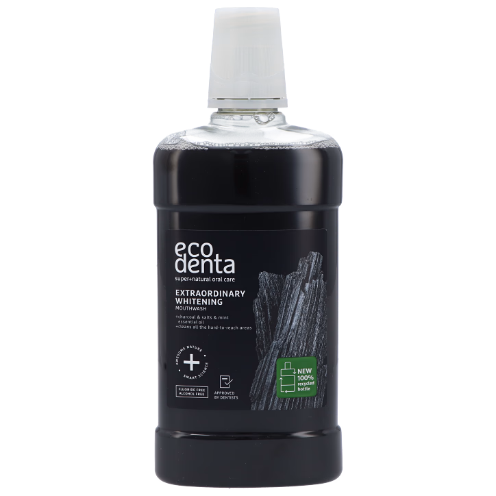 Ecodenta Whitening Mondwater met Houtskool flacon van 500 ml