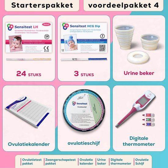 Sensitest Zwanger Worden Starterspakket met ovulatietesten en zwangerschapstest