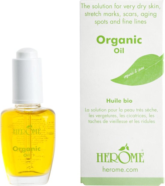 Herome Organic & Pure Oil huidolie tegen striae, tube van 30 ml