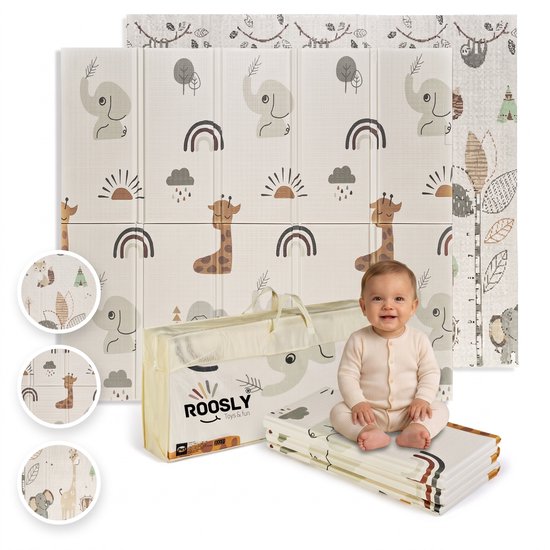 Roosly speelmat baby in het model Safari, 180 bij 200 cm