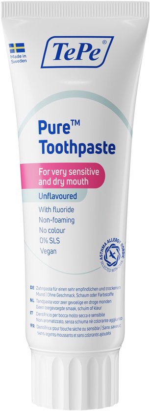 Tepe Pure tandpasta zonder smaakstoffen van 75 ml