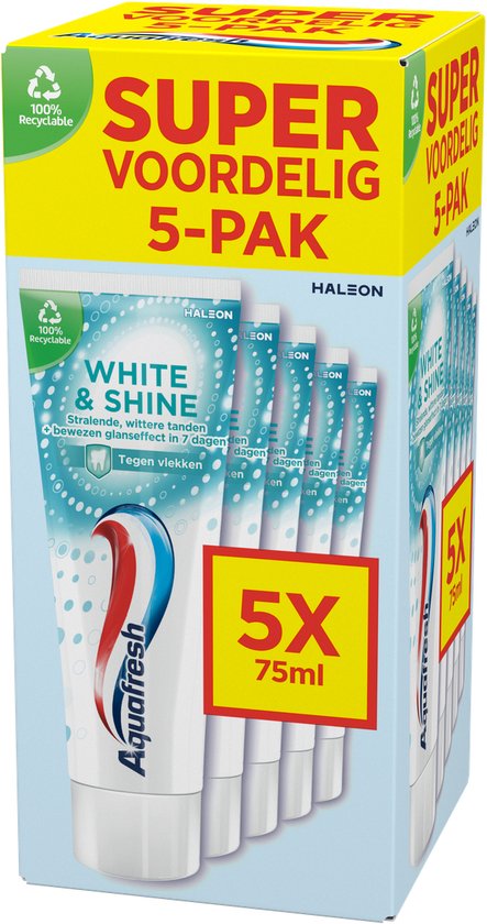 Aquafresh White & Shine whitening tandpasta 5 x 75 ml