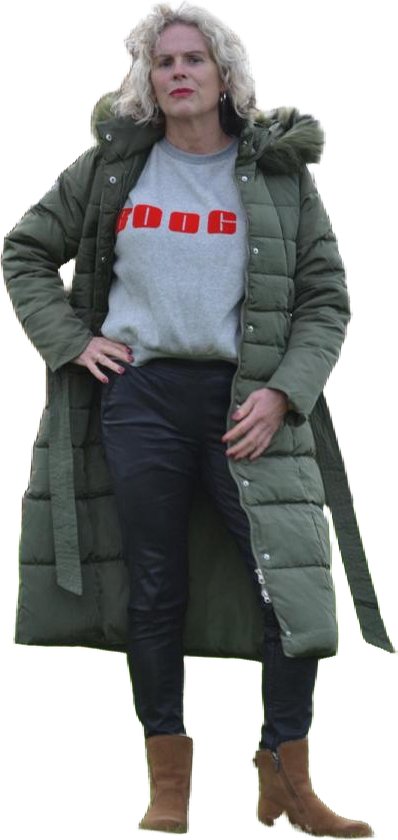 Innsbruck lange puffer winterjas voor dames in groen